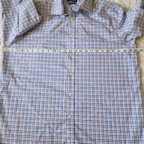 Lauren Ralph Lauren Shirt Mens Tall Fit Supima Cotton 17  36/37 Check Plaid - Picture 8 of 12